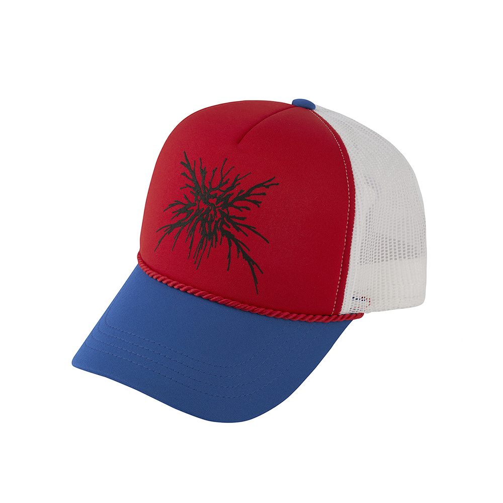 [NEW WAVE SEOUL] New Wave Metal Trucker Cap ( Blue / Red )