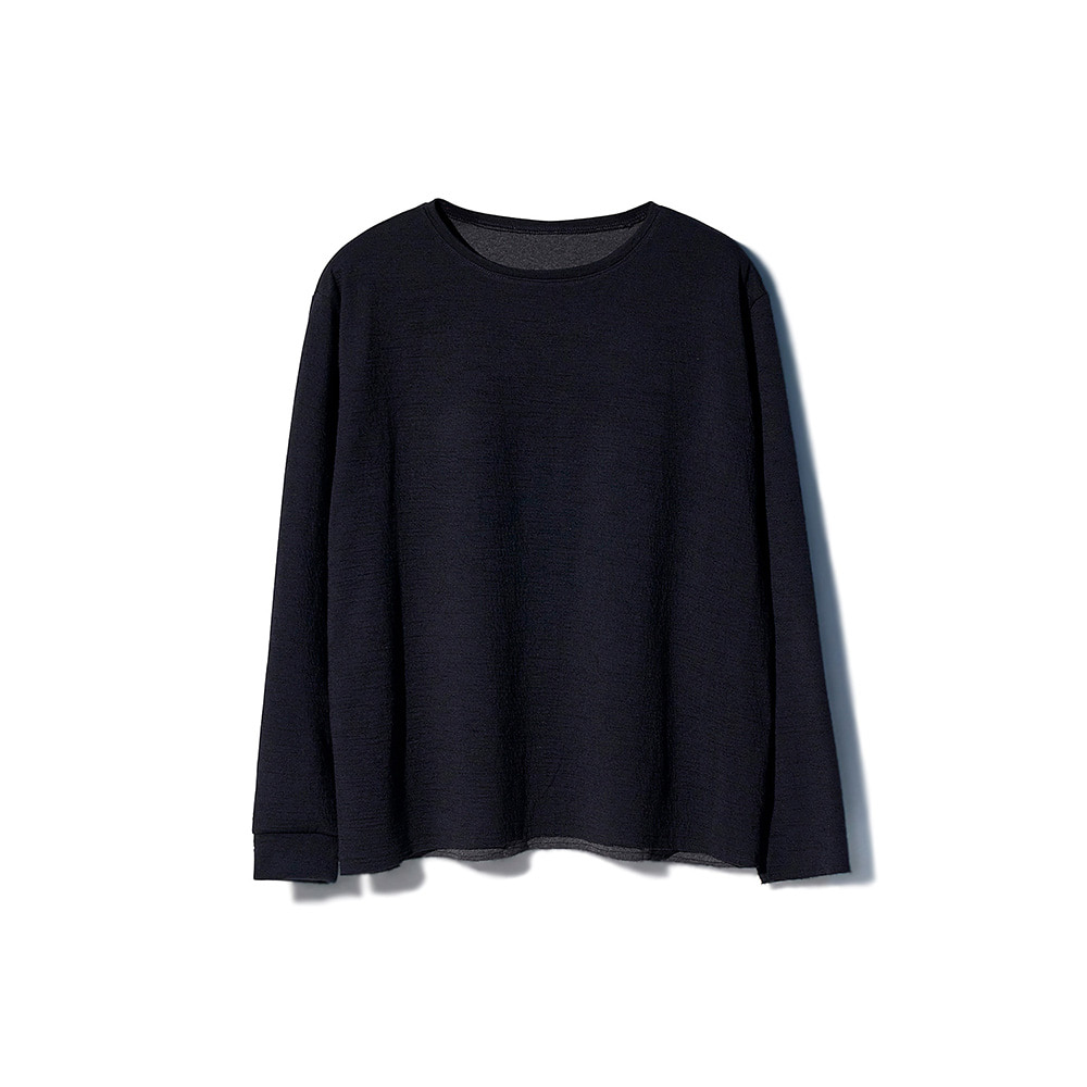 [MOTIFEST] Garments In&amp;Out Long Sleeve Sweat Shirt ( Dark Navy / Gray )