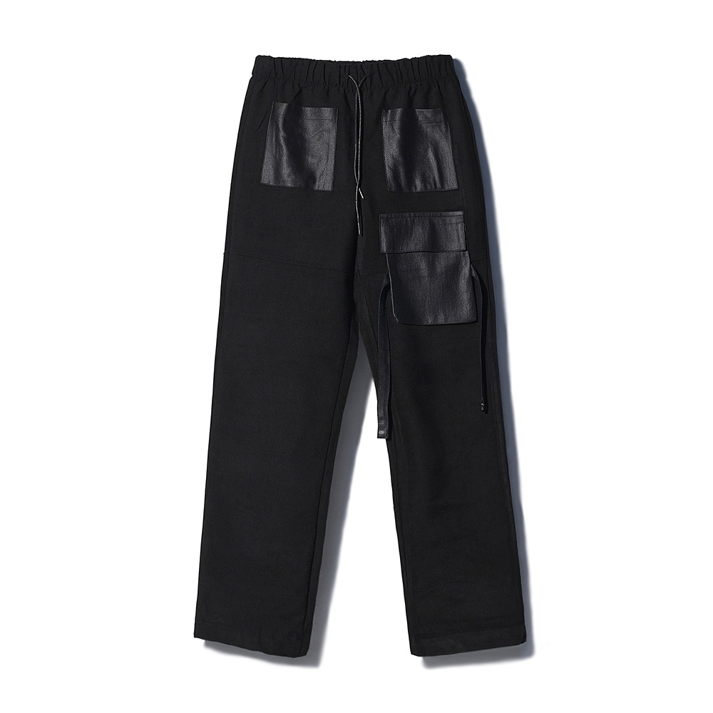 [MOTIFEST] Garments Coating Pocket Bondage Pants ( Black )